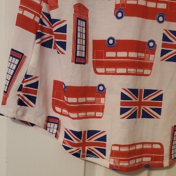 Lularoe Tank Top Women's Size 3XL Union Jack Red and Blue Women's Tank Top - Picture 4 of 5